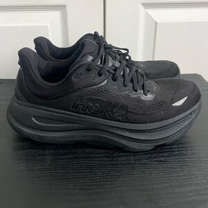 Hoka All-Black M Bondi 8 Athletic Shoes Size 10 D